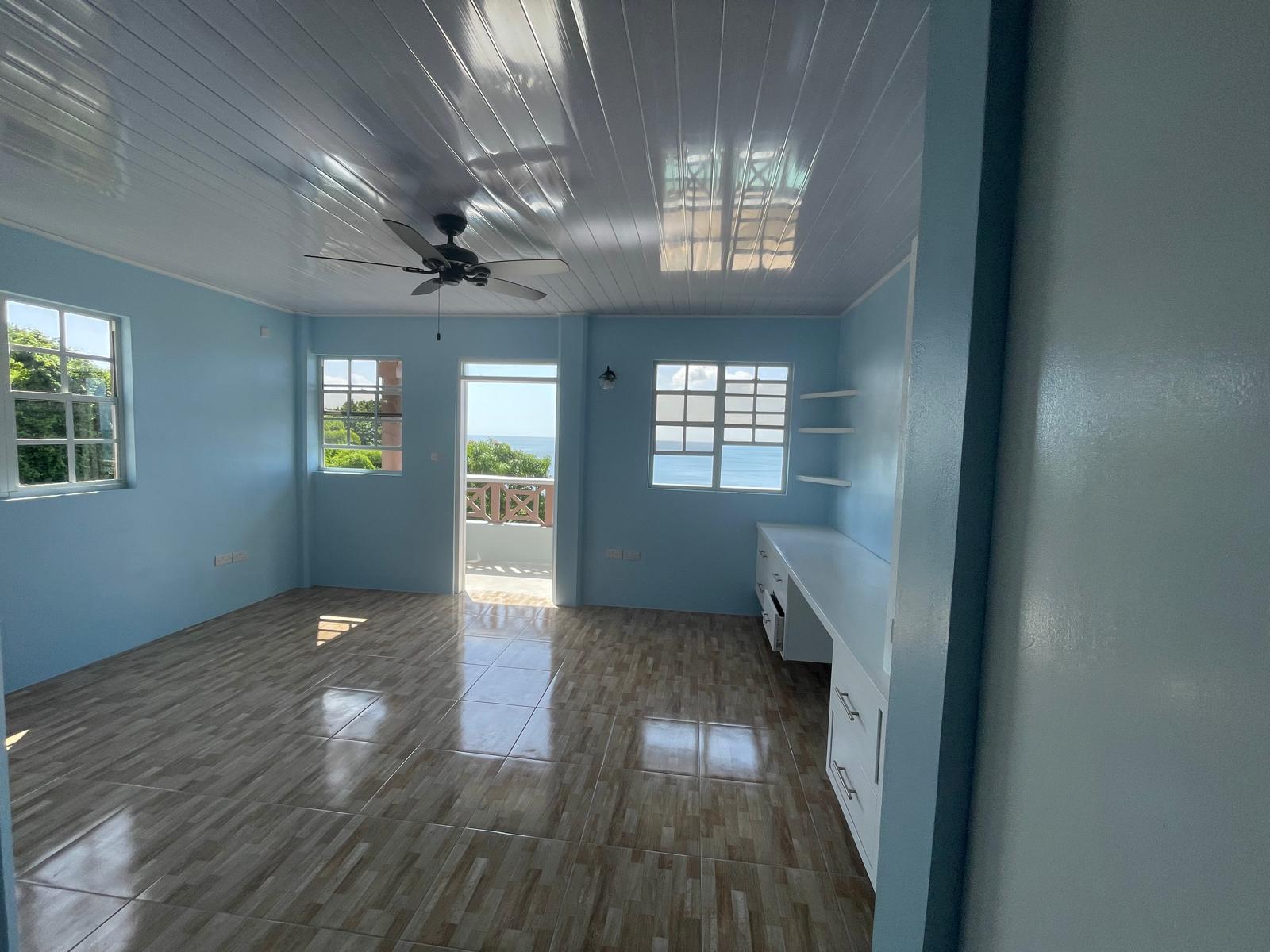 3 bedrooms, 2 baths top floor for rent in Checkhall, Dominica -EC$3000 / US$1125monthly