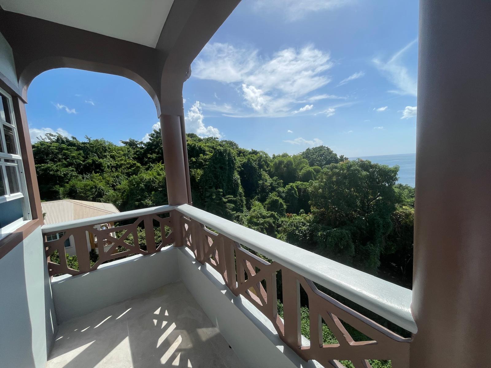 3 bedrooms, 2 baths top floor for rent in Checkhall, Dominica -EC$3000 / US$1125monthly