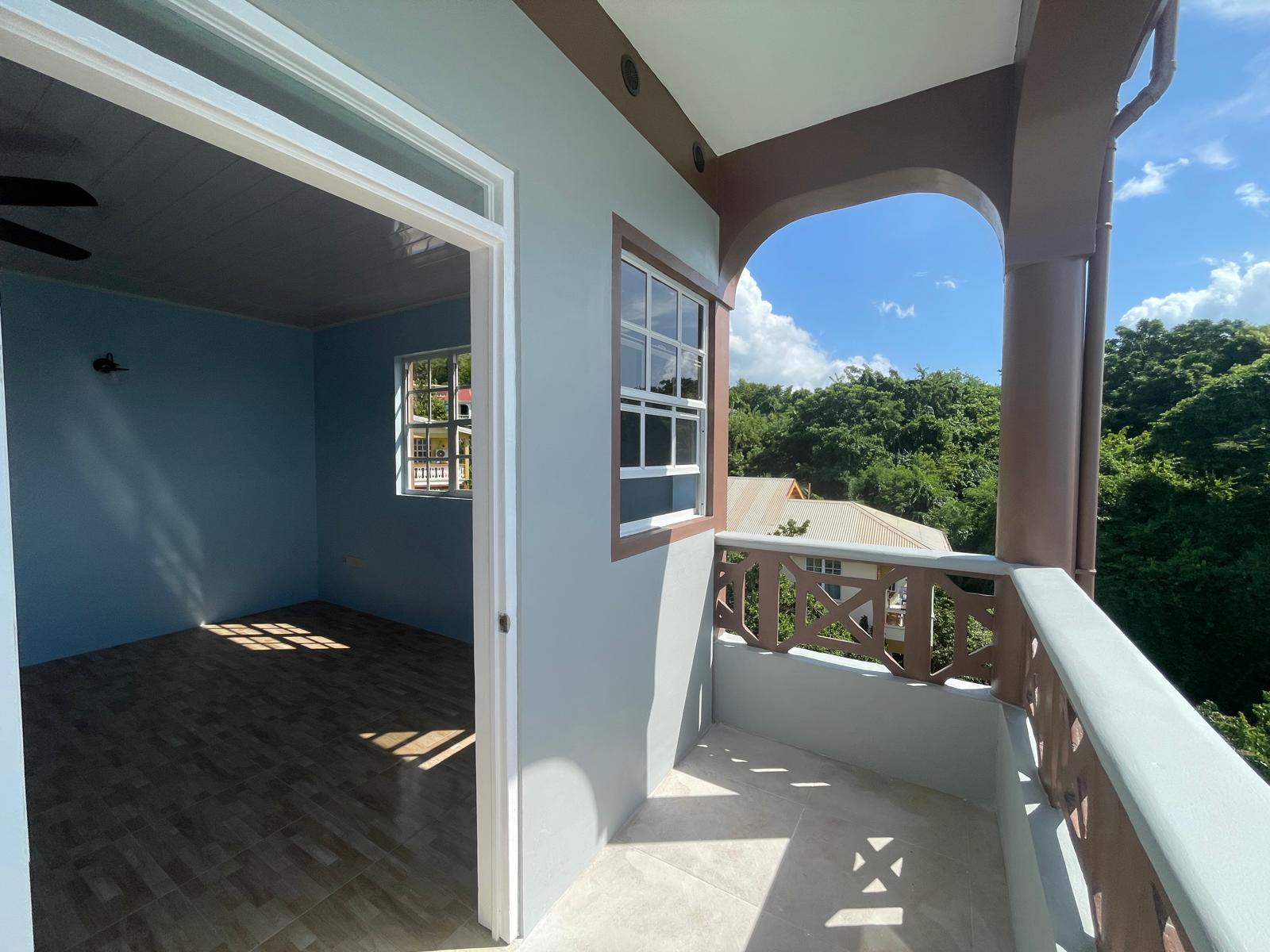 3 bedrooms, 2 baths top floor for rent in Checkhall, Dominica -EC$3000 / US$1125monthly