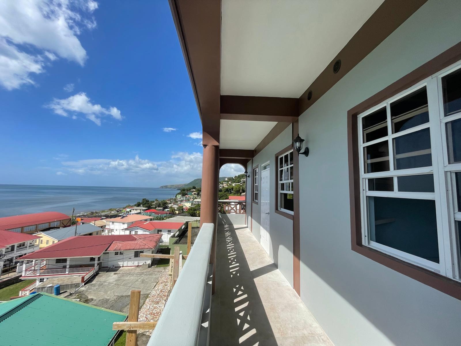 3 bedrooms, 2 baths top floor for rent in Checkhall, Dominica -EC$3000 / US$1125monthly