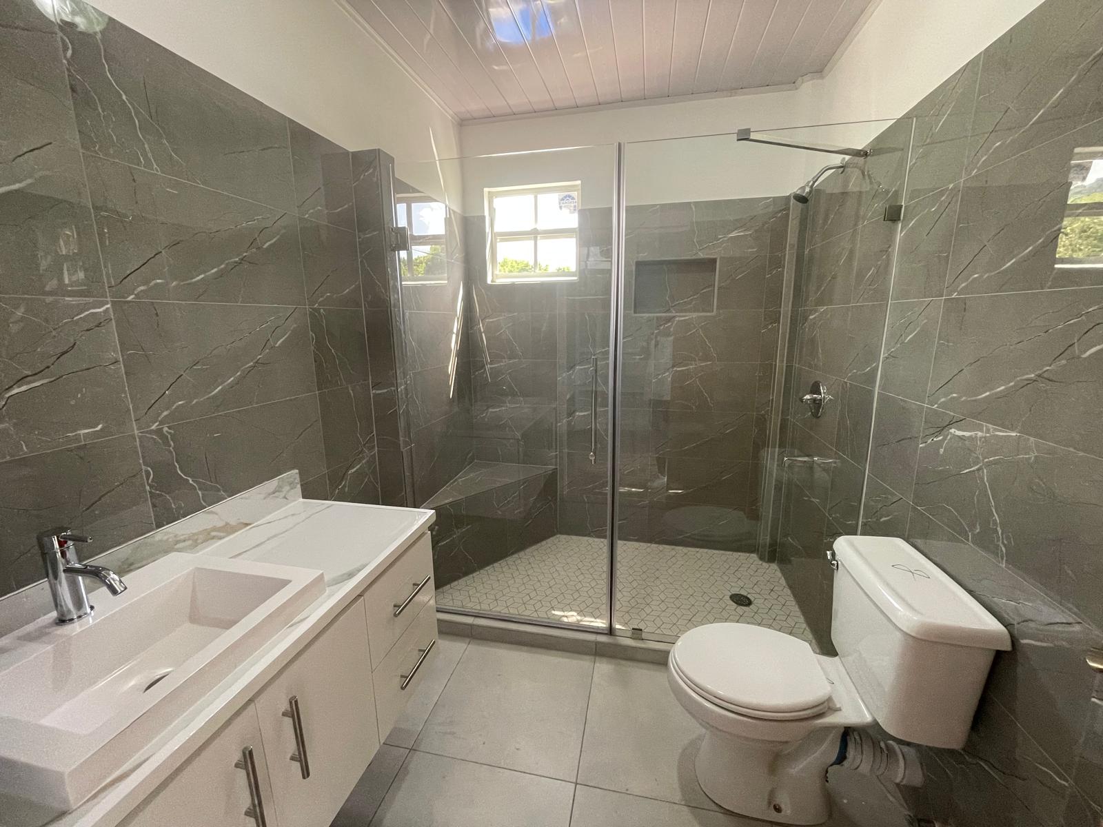 3 bedrooms, 2 baths top floor for rent in Checkhall, Dominica -EC$3000 / US$1125monthly