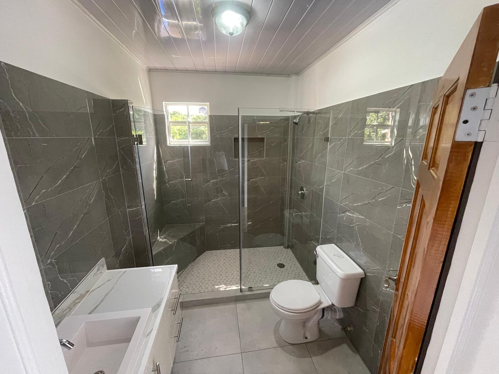 3 bedrooms, 2 baths top floor for rent in Checkhall, Dominica -EC$3000 / US$1125monthly