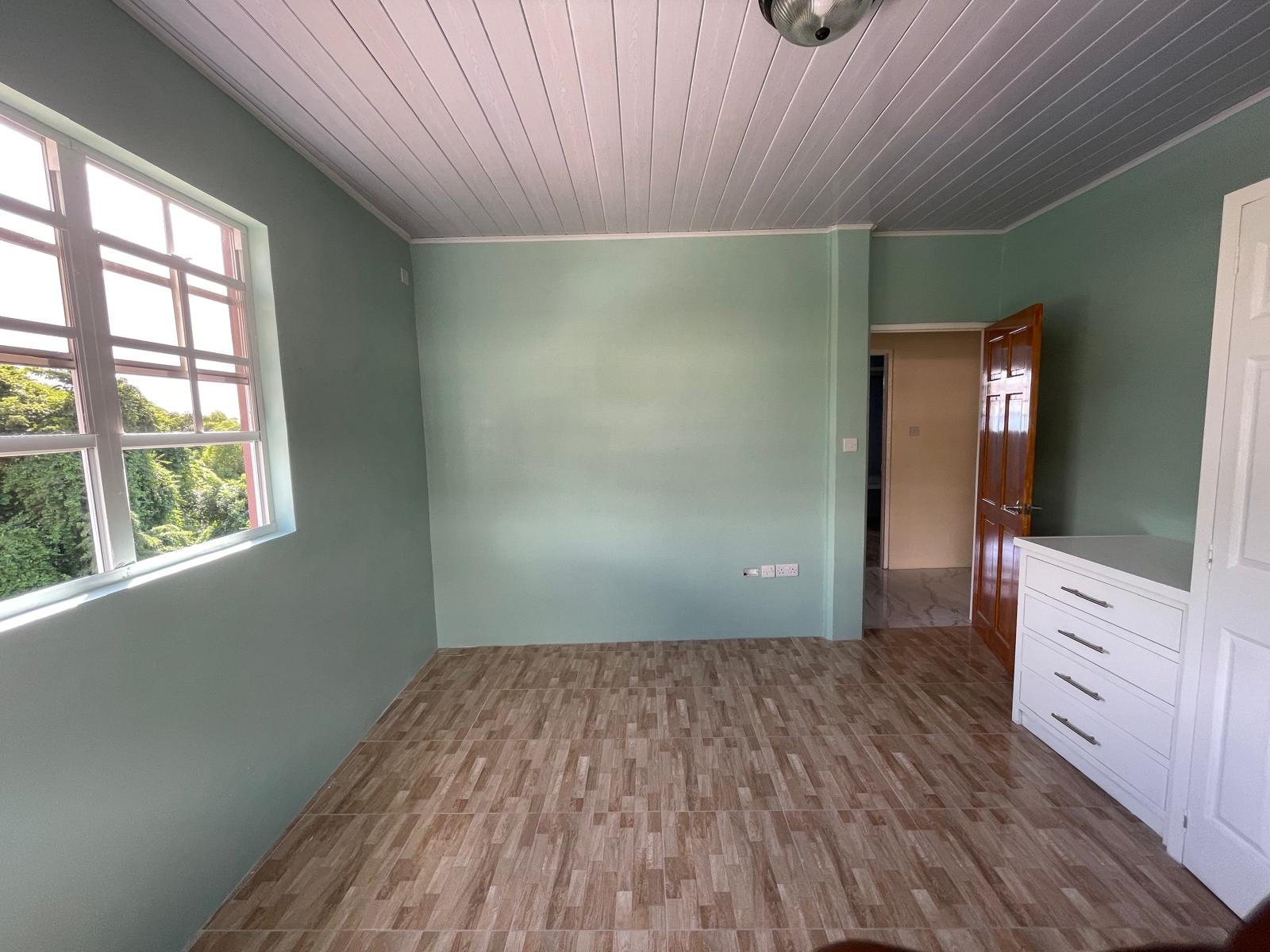 3 bedrooms, 2 baths top floor for rent in Checkhall, Dominica -EC$3000 / US$1125monthly