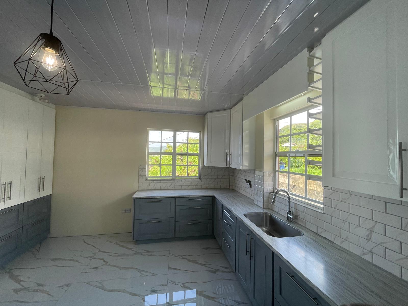 3 bedrooms, 2 baths top floor for rent in Checkhall, Dominica -EC$3000 / US$1125monthly