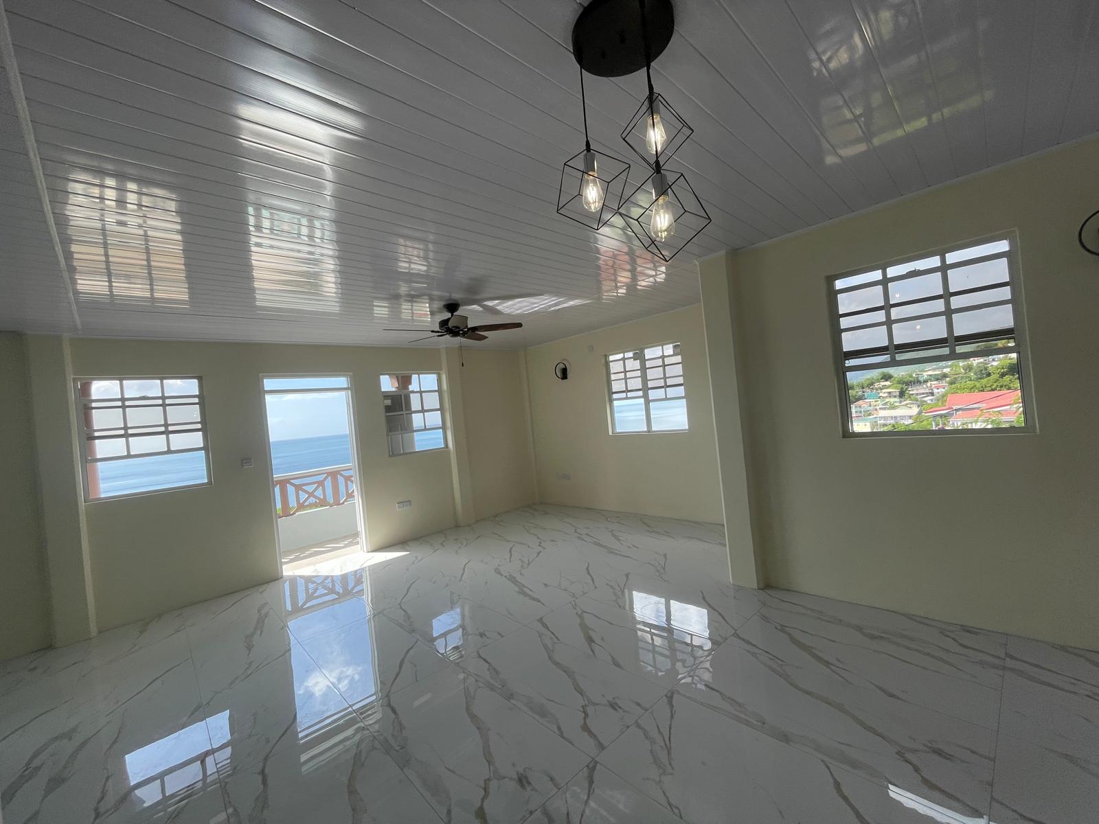 3 bedrooms, 2 baths top floor for rent in Checkhall, Dominica -EC$3000 / US$1125monthly