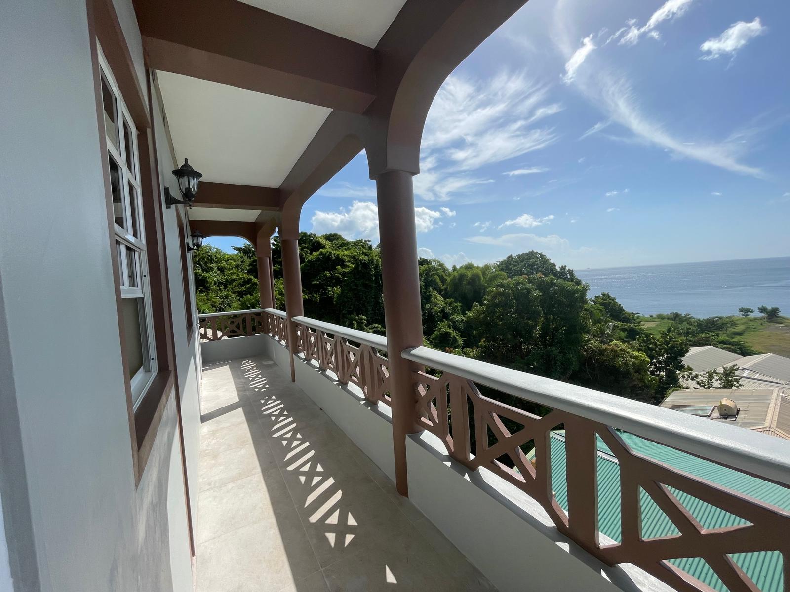 3 bedrooms, 2 baths top floor for rent in Checkhall, Dominica -EC$3000 / US$1125monthly