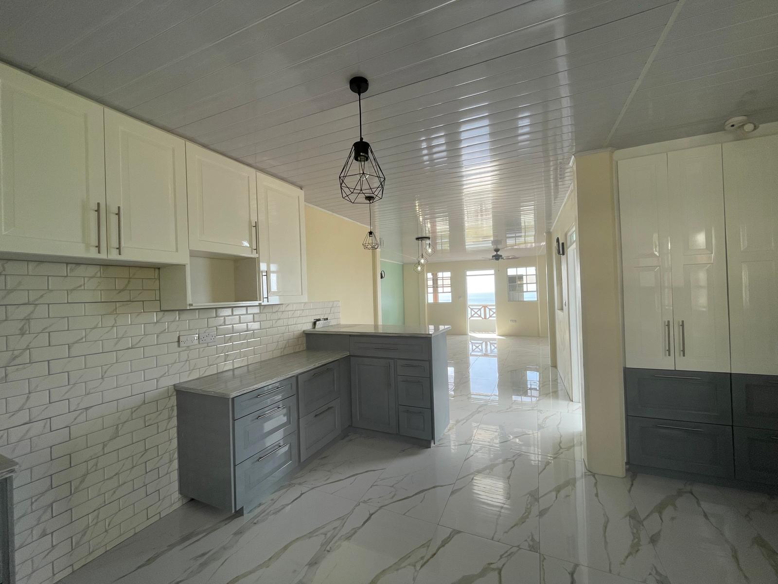 3 bedrooms, 2 baths top floor for rent in Checkhall, Dominica -EC$3000 / US$1125monthly