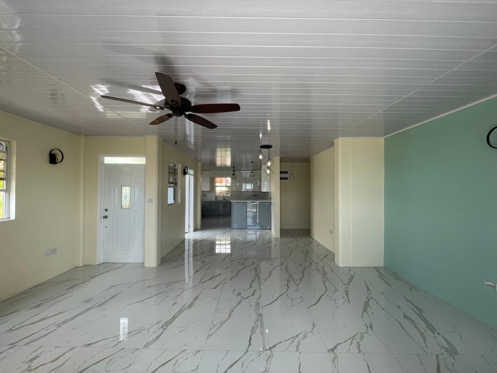 3 bedrooms, 2 baths top floor for rent in Checkhall, Dominica -EC$3000 / US$1125monthly