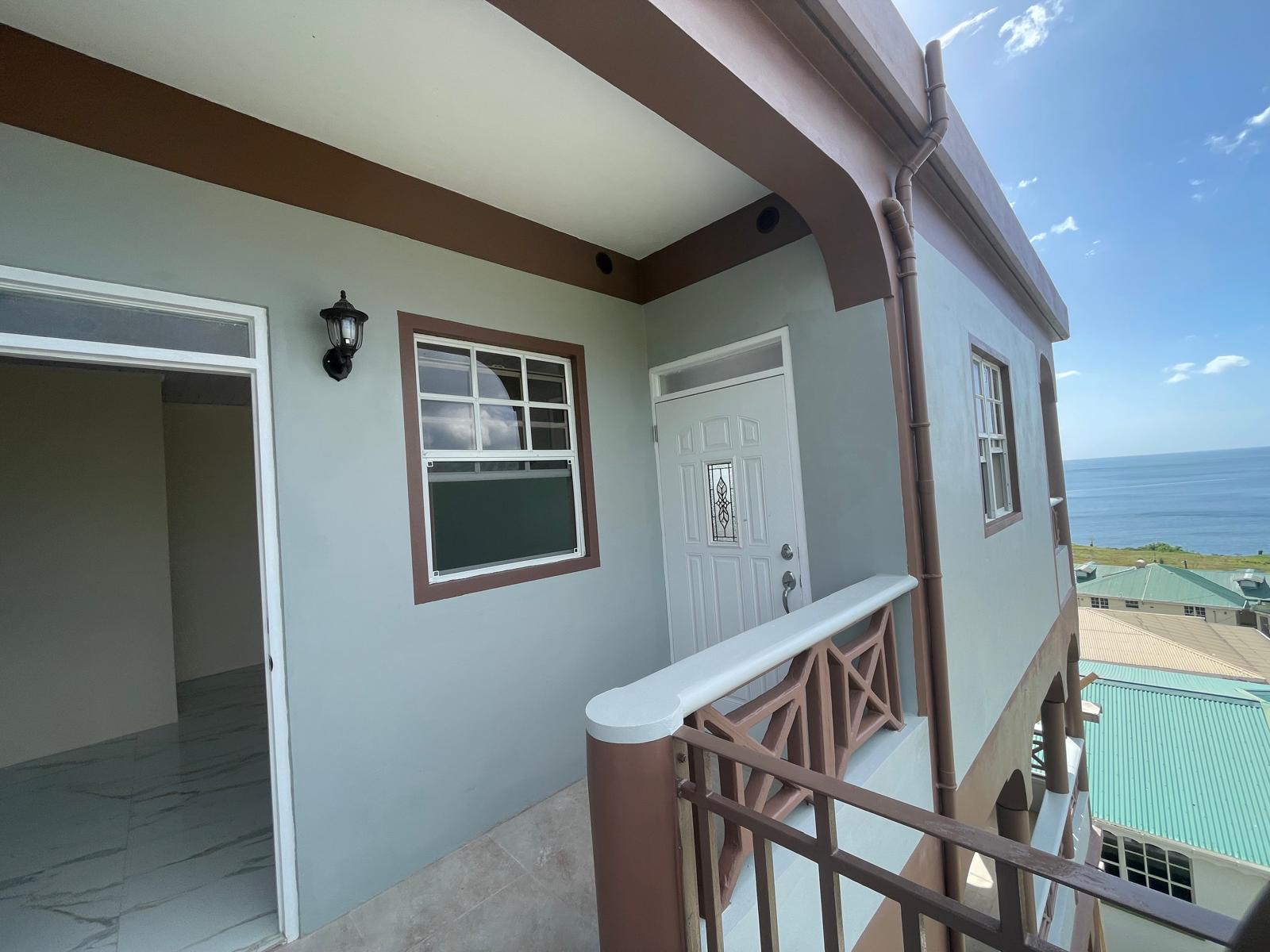 3 bedrooms, 2 baths top floor for rent in Checkhall, Dominica -EC$3000 / US$1125monthly