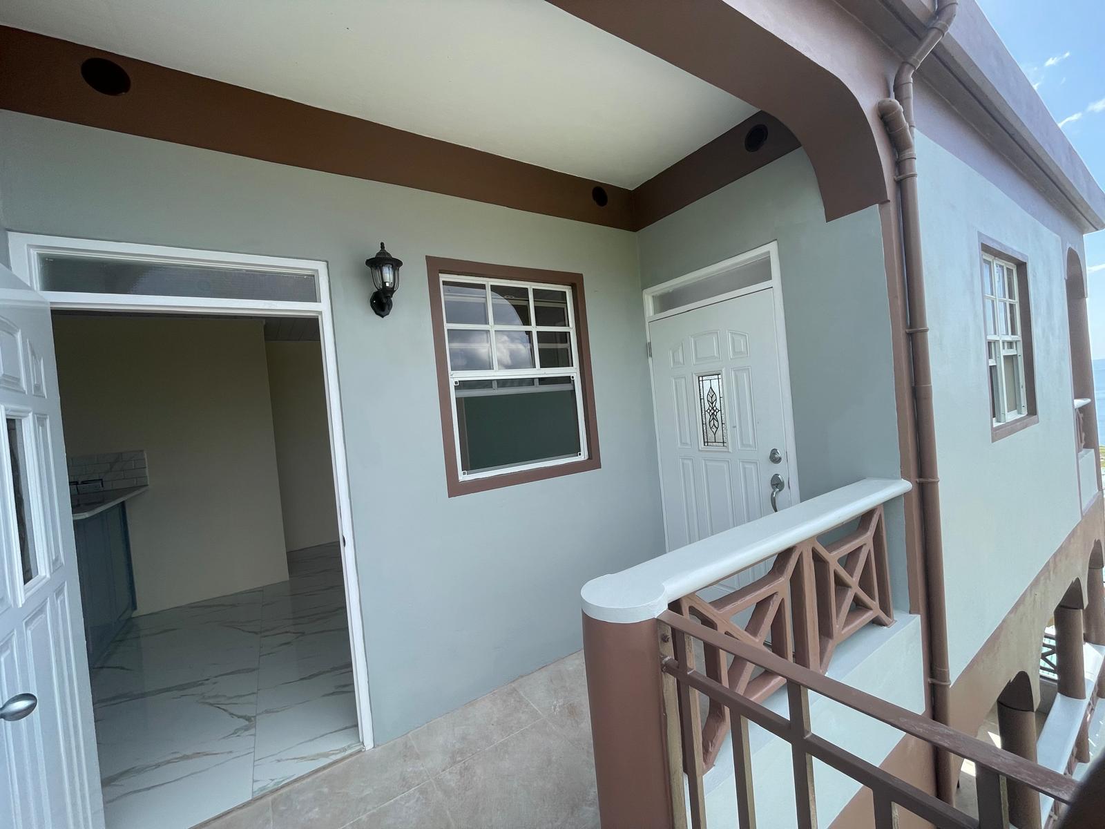 3 bedrooms, 2 baths top floor for rent in Checkhall, Dominica -EC$3000 / US$1125monthly